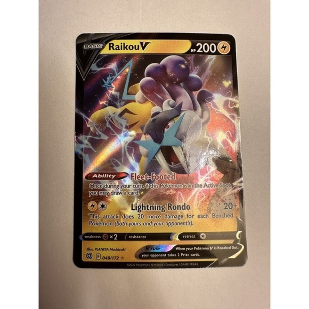 Raikou V - 048/172 Pokemon Brilliant Stars Sword & Shield Ultra Rare Card NM 86A